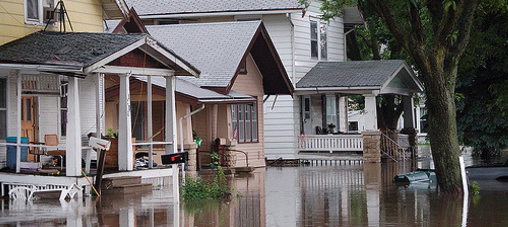 flood at the houses